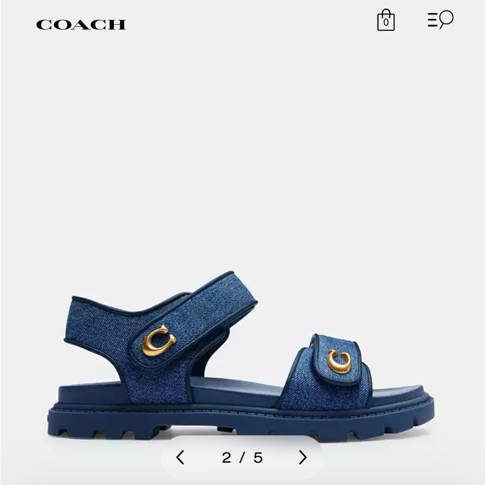 Coach Brynn Sandals in Blue - Picture 2 of 7